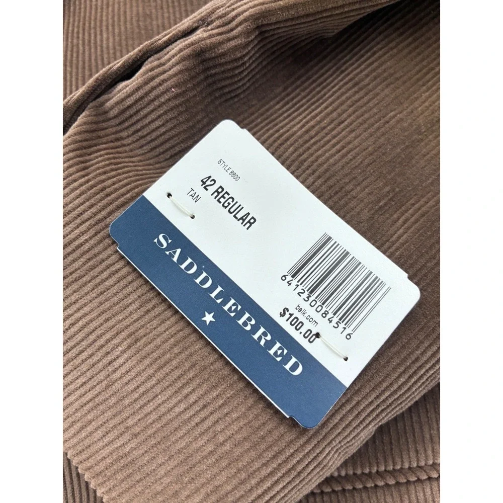 Mens 42 Regular Tan Corduroy Sportcoat Blazer Classic Fit 2-Button NWT Preppy